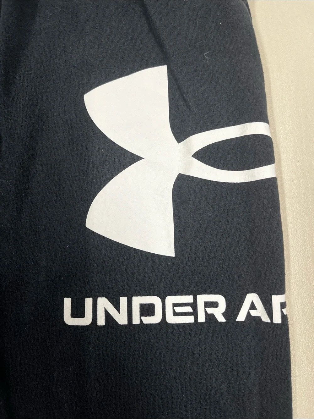 Under Armour Kids Black Jogger Sweatpants with White Logo
